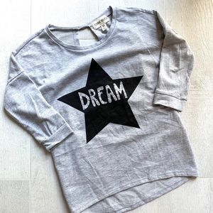 CODE BLEU OPEN BACK LONG TEE GRAY/BLACK